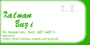 kalman buzi business card